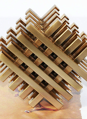 欧式风几何积木金属铁艺书房摆件