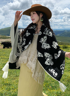 日系披肩外搭女2026新款秋冬学生