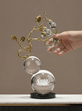 水晶葫芦招财纳福摆件
