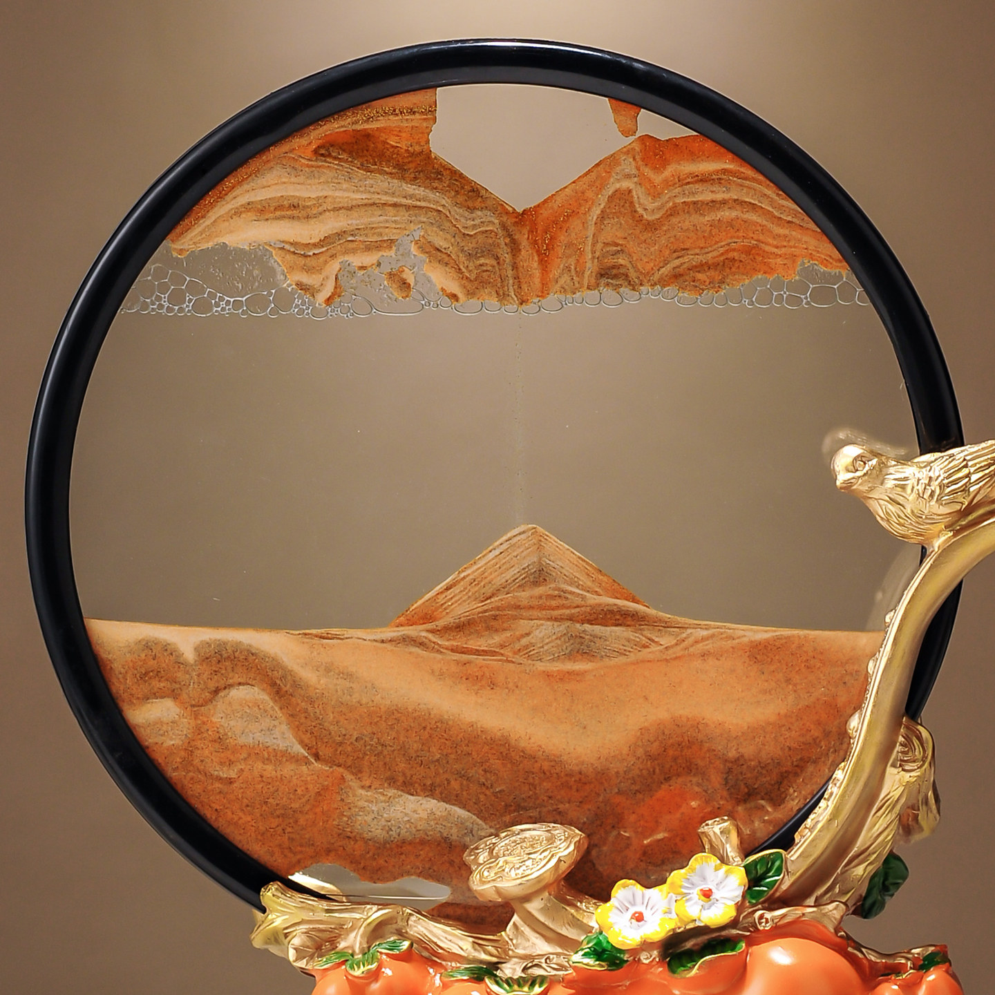 新中式柿柿如意流沙画玄关酒柜电视柜装饰摆件乔迁布置新居礼品,淘宝优惠券,粉丝福利购,淘宝优惠卷