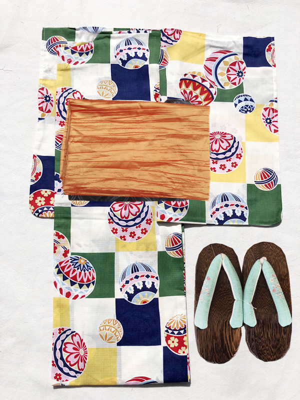 出口日本全棉和服浴衣 可爱花色神明少女款 正统浴衣成人款 - 图0