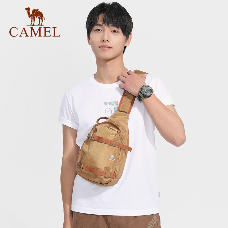 Camel outdoor sports shoulder bag men and women crossbody bag gym bag casual shoulder bag cycling bag shoulder bag trendy