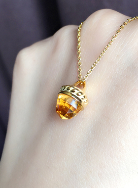 吊坠纯银招财珠宝首饰天然黄水晶