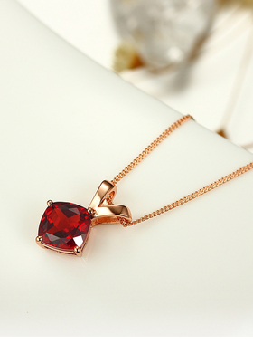 小肥珠宝纯银镀18k玫瑰金吊坠