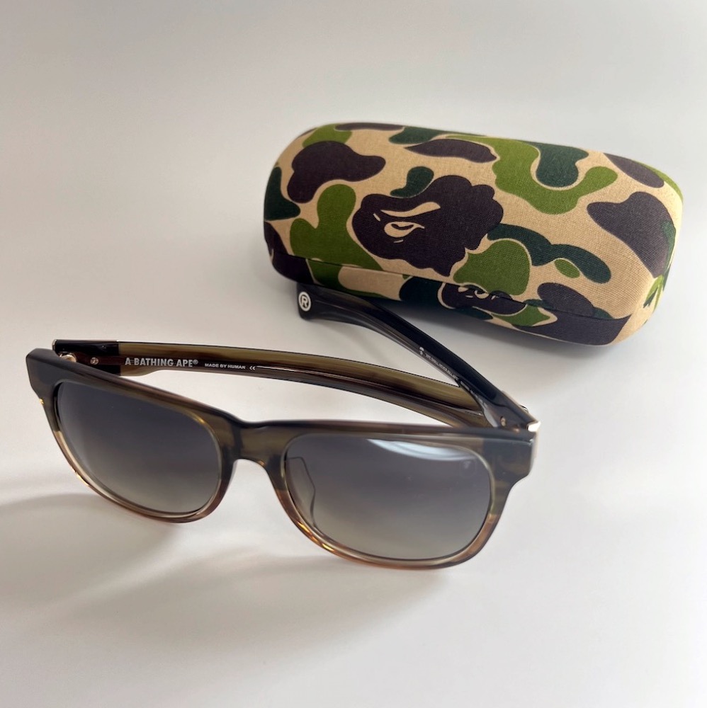 BAPE 太阳镜 迷彩猿头金属装饰全框时尚墨镜 日本代购 SUNGLASSES - 图3