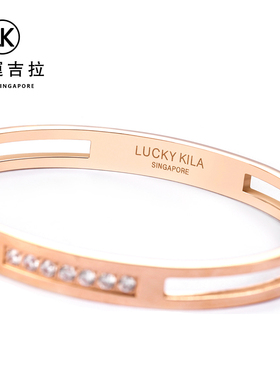 [明星推荐] 【爆款】新加坡专柜正品14钻手镯18K镀玫瑰金轻奢