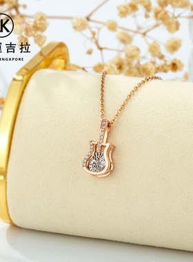 【生日礼物】幸运吉拉闪耀灵动小提琴项链轻奢小众锁骨链