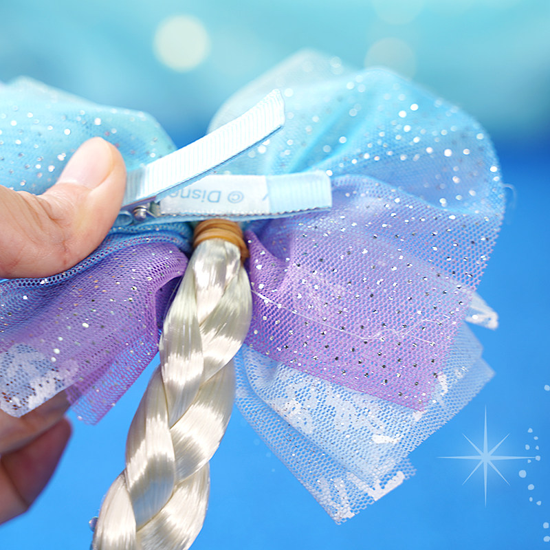 迪士尼儿童发夹辫马尾辫蝴蝶结爱莎公主头饰假发2026新款发饰套装,淘宝优惠券,粉丝福利购,淘宝优惠卷