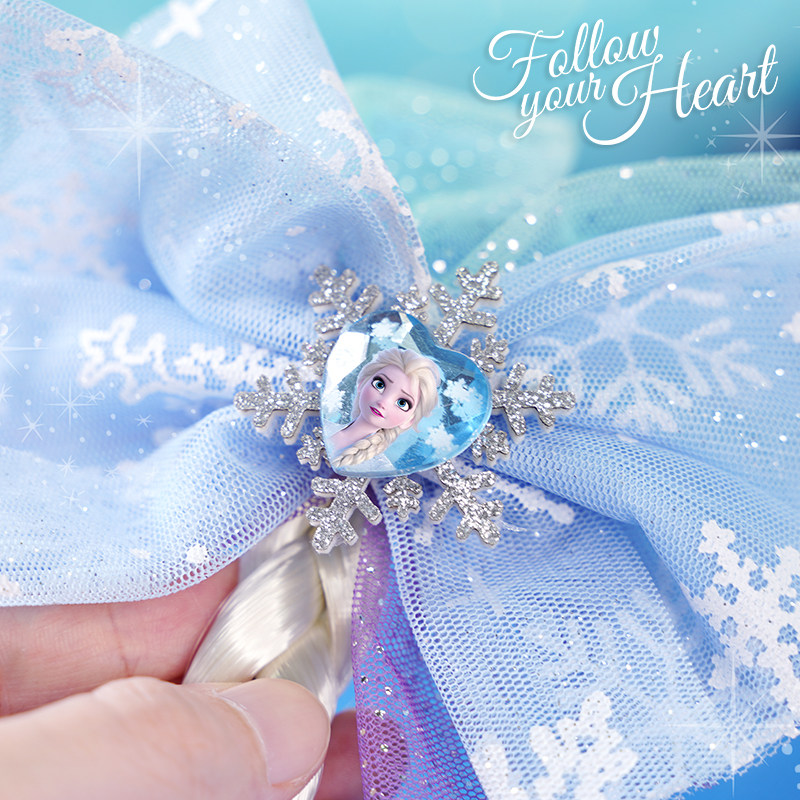 迪士尼儿童发夹辫马尾辫蝴蝶结爱莎公主头饰假发2026新款发饰套装,淘宝优惠券,粉丝福利购,淘宝优惠卷