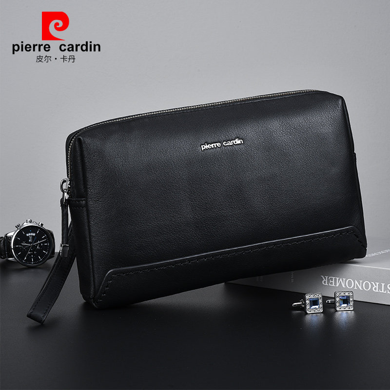 皮尔卡丹男士真皮手包商务大容量密码锁手拿包牛皮休闲手抓包,淘宝优惠券,粉丝福利购,淘宝优惠卷