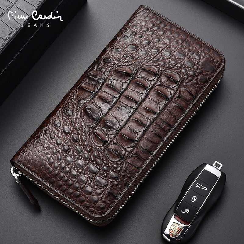 皮尔卡丹男士鳄鱼皮休闲潮男手拿包 酷大服饰男士包袋