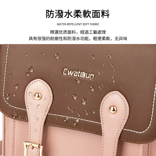 Cwatcun香港品牌复古双肩包相机包女包微单单反专业斜挎手提包适用佳能r50 尼康索尼zve10 富士xs20 xt30 - 图1