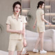 ແມ່ຍິງ Summer POLO Shirt Shorts Sports Suit Slimming