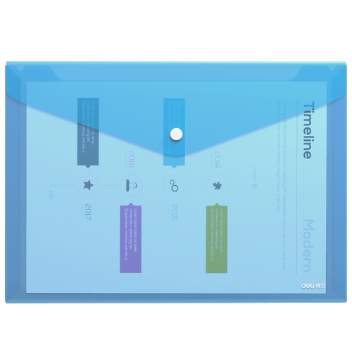 得力8308文件袋透明A4 塑料资料袋档案袋材料整理收纳票夹票袋办公会议学生试卷袋包批发 - 图0