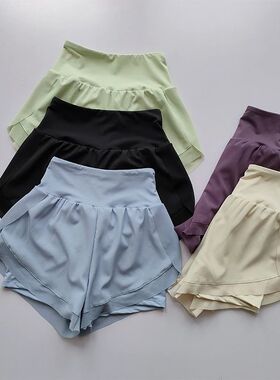 Summer Women's Sports Shorts Mesh 2 In 1 Quick-dry Yoga Shor