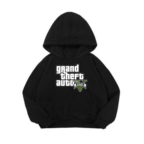 GTA侠盗猎车手5游戏R星连帽卫衣男女大中小儿童装学生款帽衫外套 - 图3