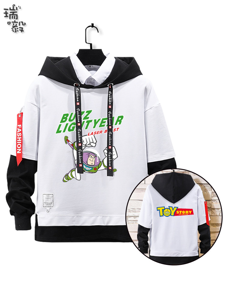 巴斯光年玩具总动员假两件连帽卫衣 瑞毅童装卫衣/绒衫