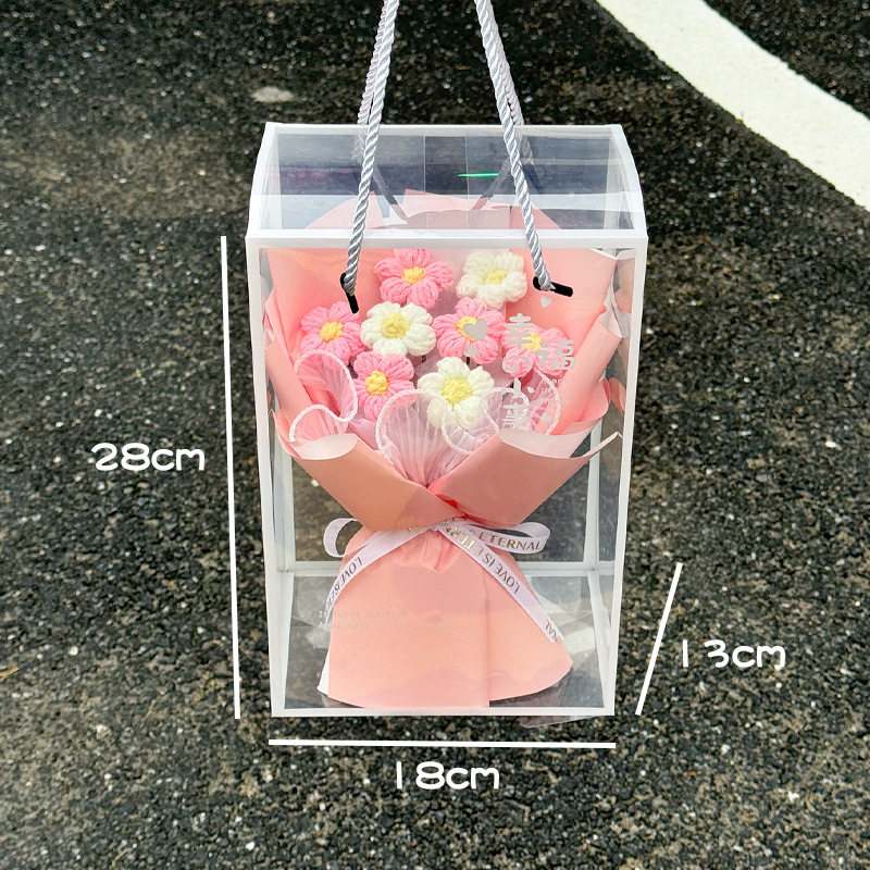 教师节情人节手工钩织仿真花泡芙毛线钩织花束礼盒伴手礼摆件,淘宝优惠券,粉丝福利购,淘宝优惠卷