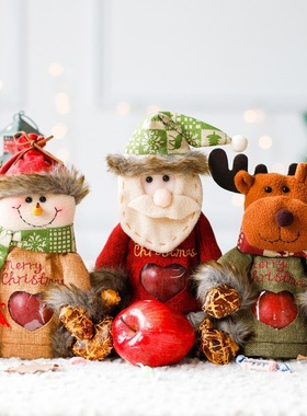 新款圣诞苹果袋平安果包装礼物袋子圣诞礼品袋老人雪人儿童糖果袋