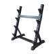 Barbell home sub-rack with curved placement rod, small storage room display, commercial fixed dumbbell storage, straight fitness equipment