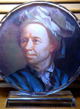 欧拉纪念品摆设数学家收藏品礼物模型工艺品礼品装饰品水晶摆件