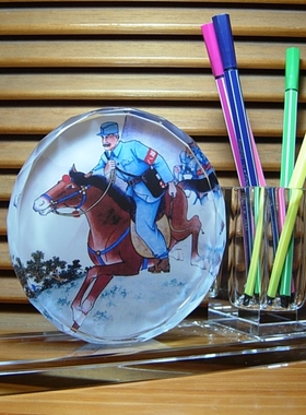 白求恩纪念品摆设医院礼物医生礼品人偶模型礼物公仔水晶笔筒摆件