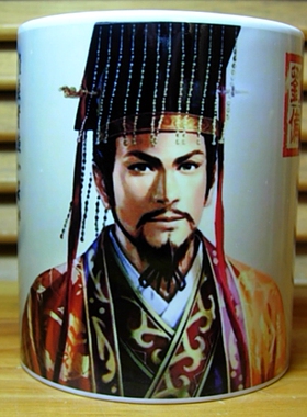 刘备纪念品茶杯收藏品摆设三国演义装饰品杯子礼物摆件礼品水杯
