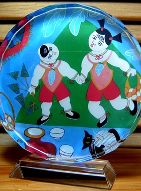 端午节礼物屈原纪念品礼品装饰摆设赛龙舟传统节日工艺品水晶摆件