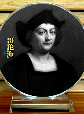 哥伦布摆设纪念品意大利航海家装饰工艺品模型收藏品礼品水晶摆件