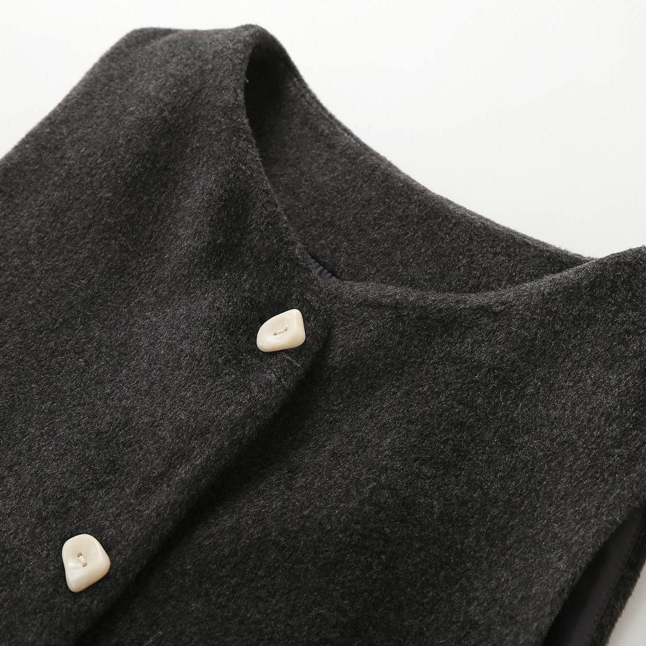 高级感灰色毛呢圆领马甲女秋冬百搭叠穿两粒扣坎肩背心上衣短外套,淘宝优惠券,粉丝福利购,淘宝优惠卷