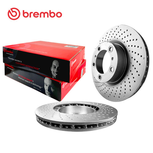 打孔前刹车盘brembo布雷博UV适配保时捷718-boxster/卡曼911(991) - 图0