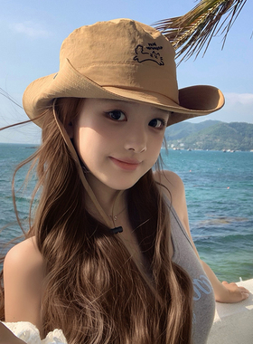 可爱小狗登山帽女夏季遮阳防晒太