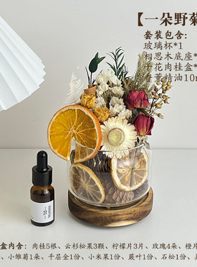 肉桂无火香薰精油家用干花摆件室