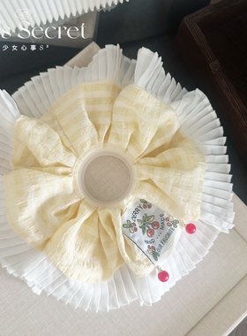 少女心事黄色樱桃花边大肠发圈