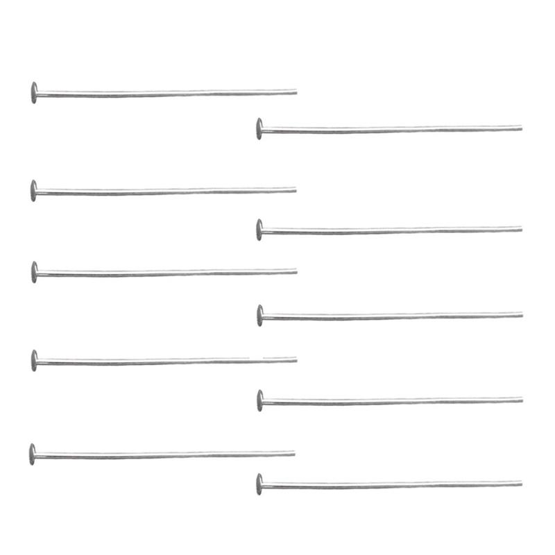 平头T字圆头针9字针925纯银diy配件配饰材料制作耳饰手链串珠连接-图2