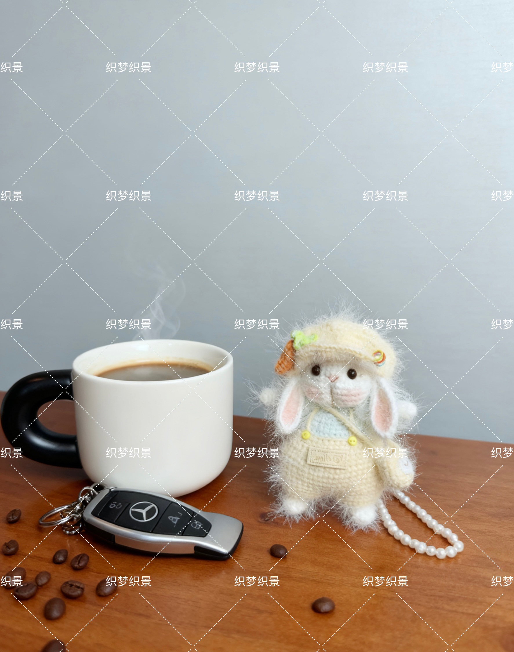 手工编织糖糖兔玩偶diy材料包毛线钩针可爱玩偶摆件挂件钥匙扣包,淘宝优惠券,粉丝福利购,淘宝优惠卷