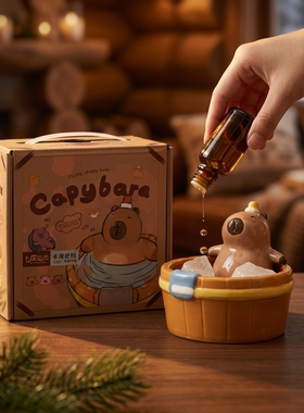 卡皮巴拉陶瓷香氛摆件生日礼盒