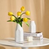 Белая керамическая ваза украшения гостиная цветочные композиции ins in inst end hishest articistic sense light роскошный высококачественный обеденный стол гидропонный высушенные цветы