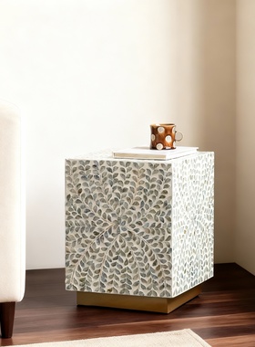 轻奢几何天然大理石边几