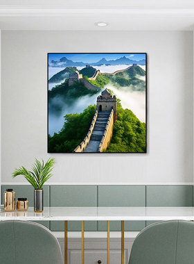 粟缘玄关自然风景美观迎客松装饰