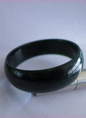 天然和田玉碧玉手镯女款玉石镯子气质款玉髓刮痧美容养生保健足疗