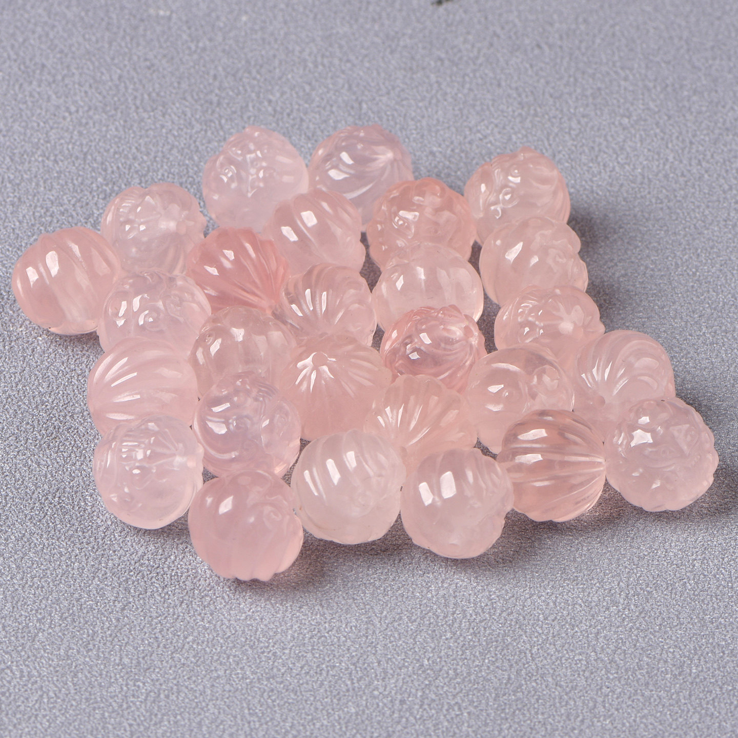 天然粉水晶九尾狐圆珠通孔散珠子diy饰品配件材料手链串珠手工,淘宝优惠券,粉丝福利购,淘宝优惠卷