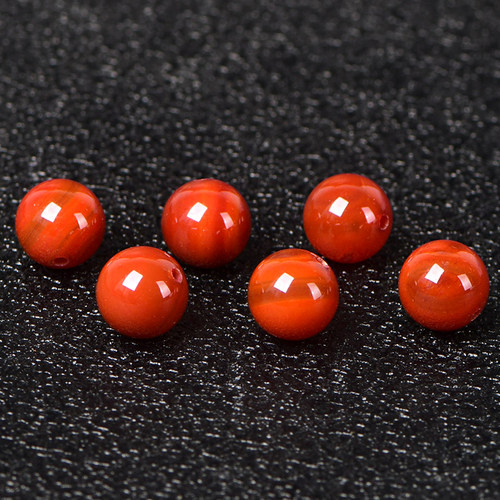 南红色满肉色玛瑙散珠子diy水晶手工饰品串珠配件材料包邮 - 图0