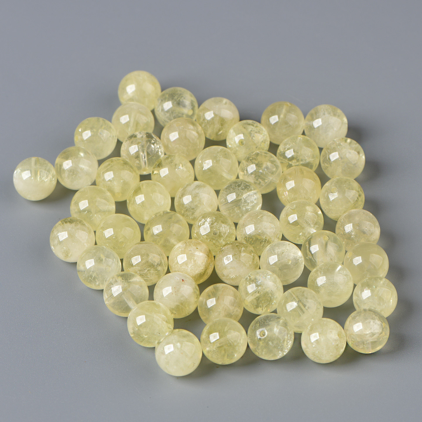天然水晶浅黄阿赛散珠子diy手工串珠饰品配件手工饰品材料单珠,淘宝优惠券,粉丝福利购,淘宝优惠卷