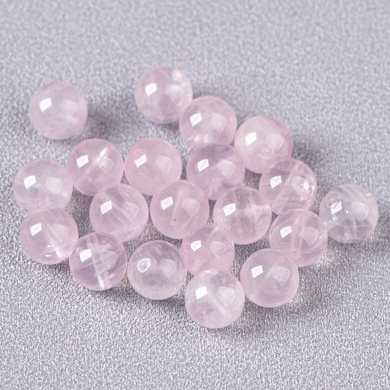 天然紫罗兰粉散珠子手工串珠diy水晶手链饰品配件材料项链挂件 - 图1