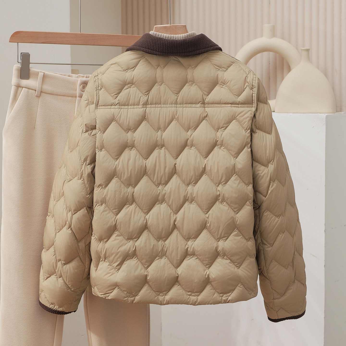 2025秋冬款羽绒服女轻薄小个子短款宽松翻领时尚90白鸭绒外套女潮,淘宝优惠券,粉丝福利购,淘宝优惠卷