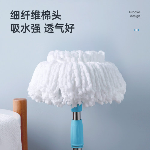 美丽雅旋转拖把家用双驱自动脱水一拖净免手洗拖布桶甩干拖地神器 - 图2