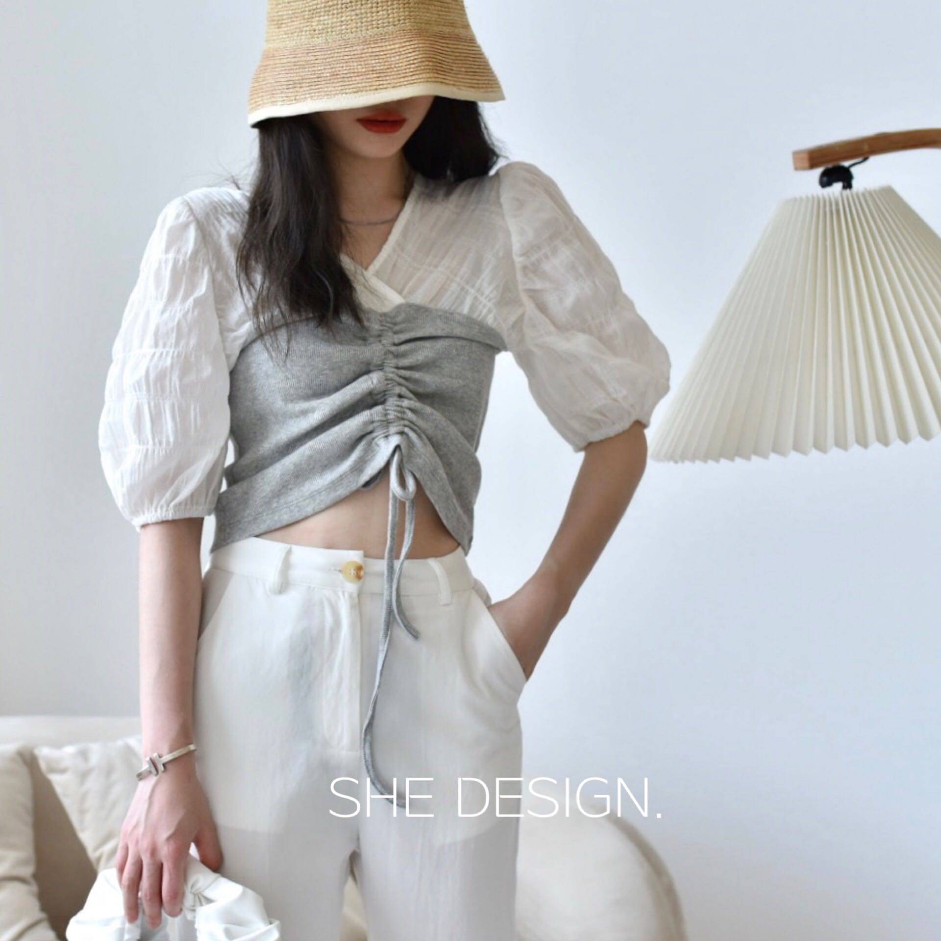 s&she/ 2020夏季新款复古气质上衣 小胖家女装店T恤