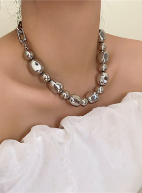 韩国东大门几何项链小众朋克风设