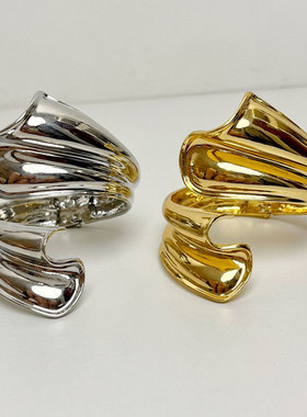 跨境飘带不规则镜面手镯轻奢高级